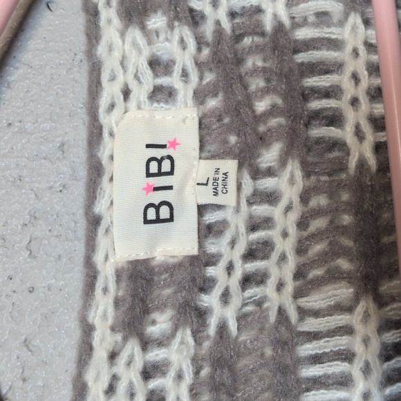 Bibi Checkered Sweater Cardigan (Mocha Brown Combo), Large, EUC - Picture 3 of 8